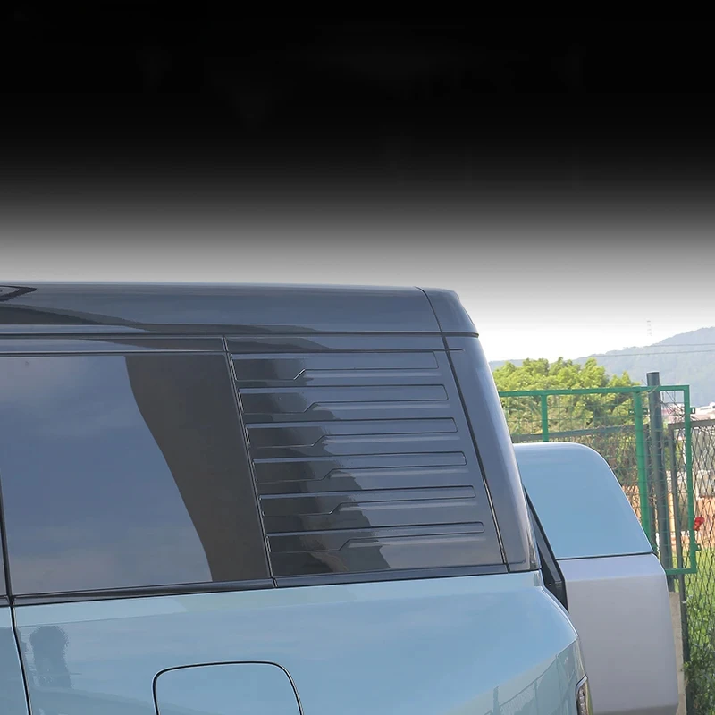 Car Rear Window Bright Strip Smoked Black Sticker Decorative TPU Film For BYD YangWang U8 -