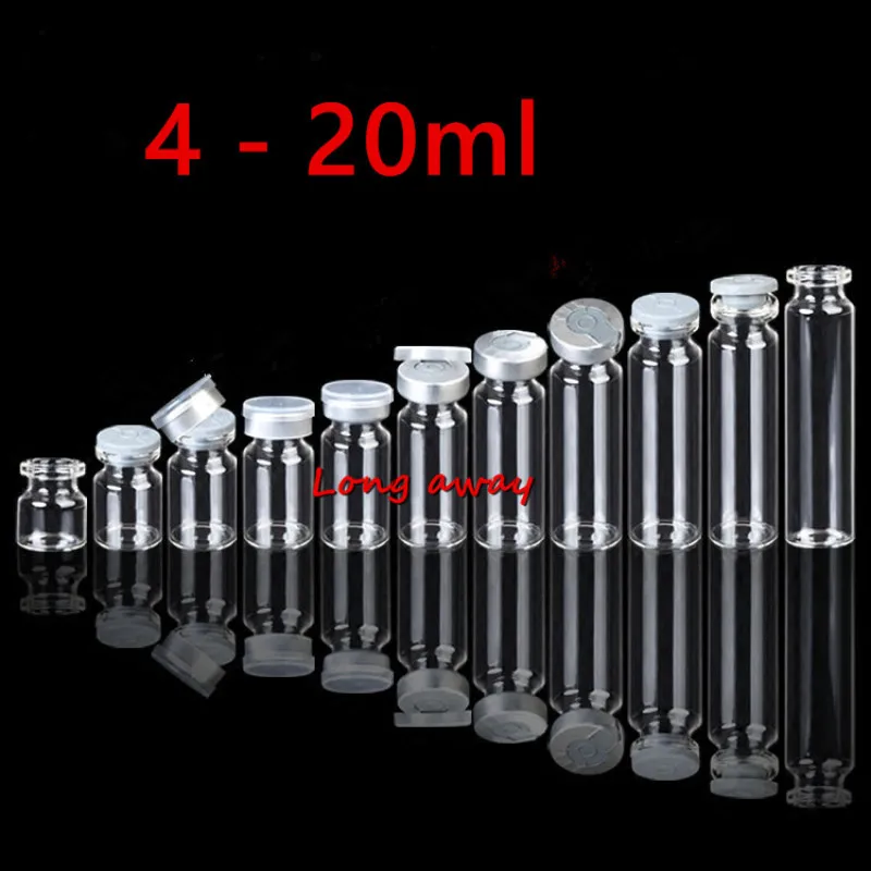 2mlto20mlBottomDiameter22mmClearInjectionGlasswithCapVials