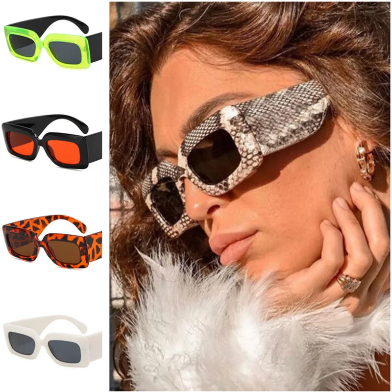

NEW Sunglasses Unisex Personality Rectangle Sun Glases Anti-UV Spectacles Retro Eyeglasses Adumbral Width Temples Goggle