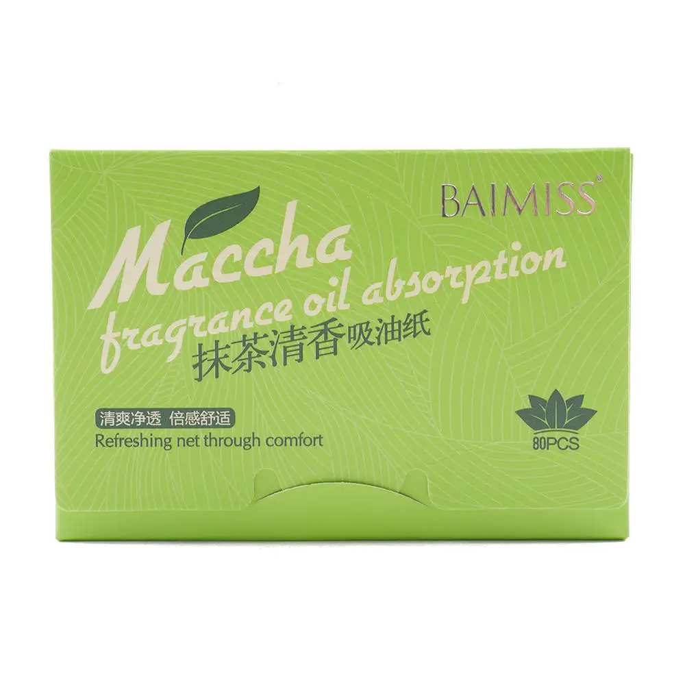 Facial Oil Blotting Sheets Paper Green Tea Oil Control Wipes Absorbing Sheet Oily Paper Summer Face Cleansing Makeup Tool 100PCS facial tissue