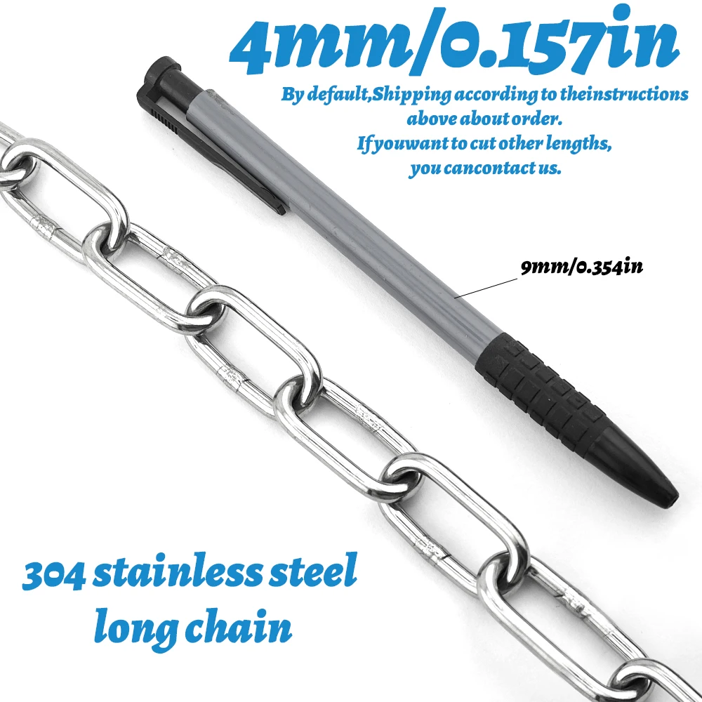 Durable 304 Stainless Steel Rust-Proof Metal Chain