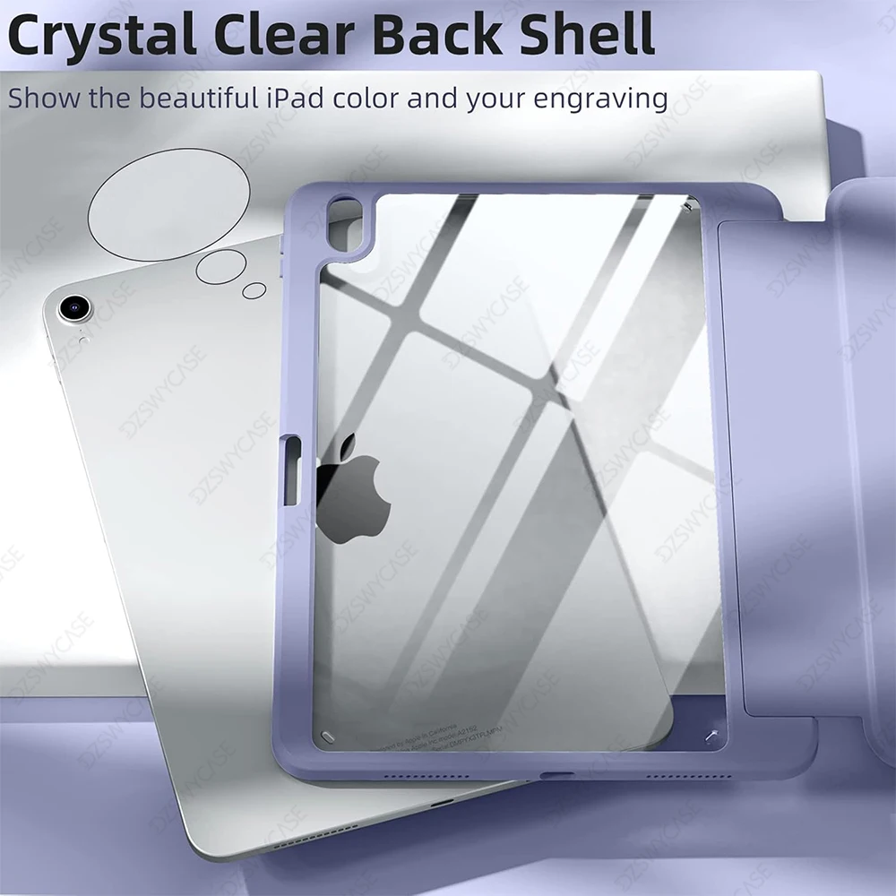 Enhanced Universal Tablet Protective Clear PC Case with Wake Feature