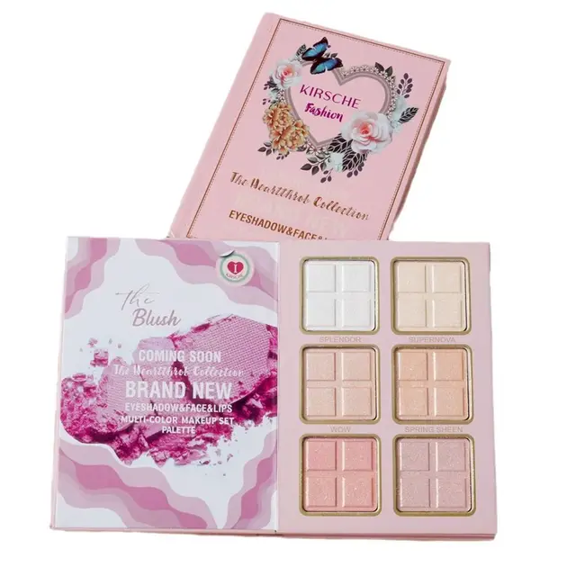 5-Layer Folding Eyeshadow Palette Book Shaped Portable Beauty Book Makeup Kit 78 Shades Waterproof Eye Shadow Palette Blush