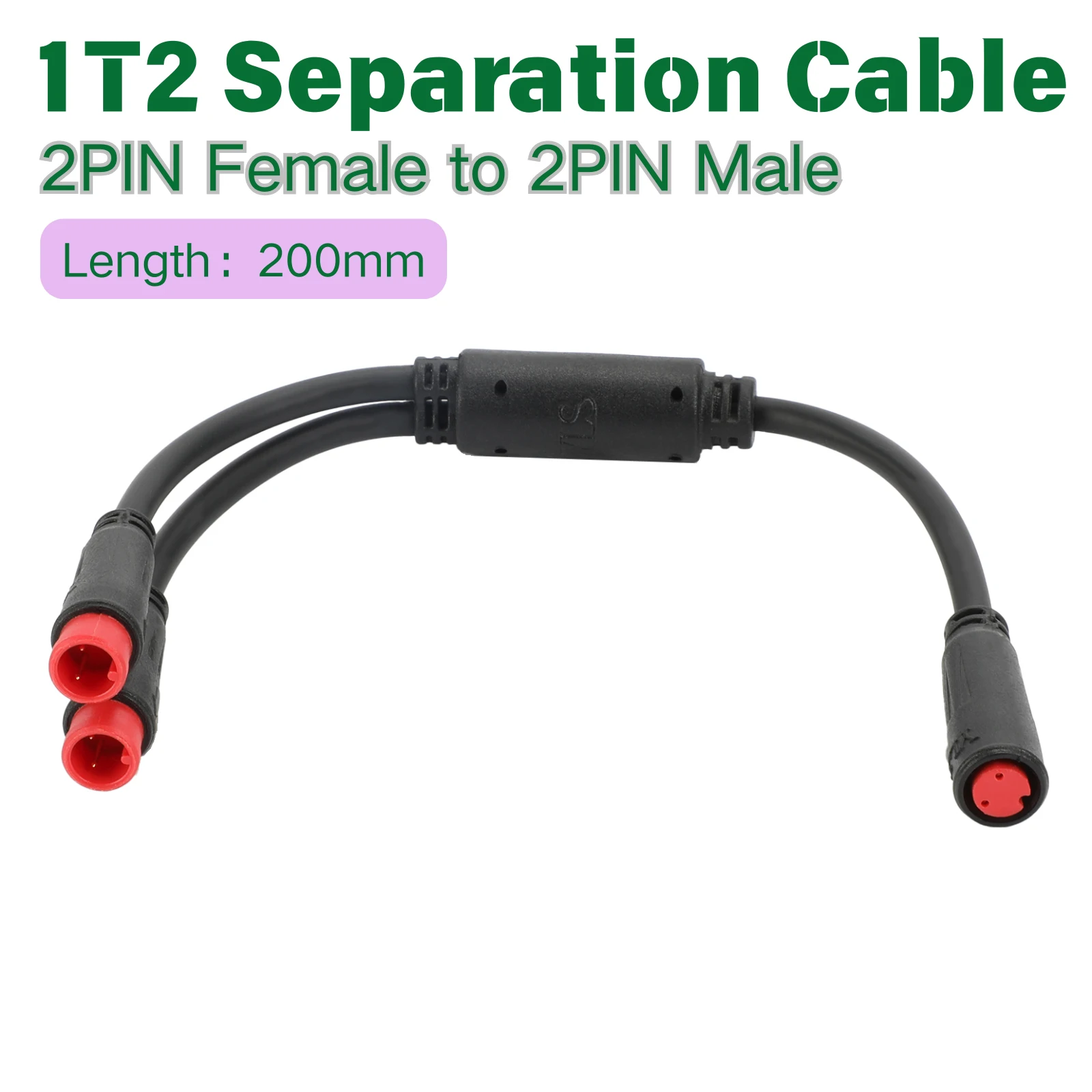 E-Bike Y-Splitter-Kabel, 1 Stück, 20 cm, 2/3/4/5/6-polig für Bremssignalsensor, elektrischer Fahrrad-Stoßverbindungsstecker, M8 Julet wasserdicht – Detail 7