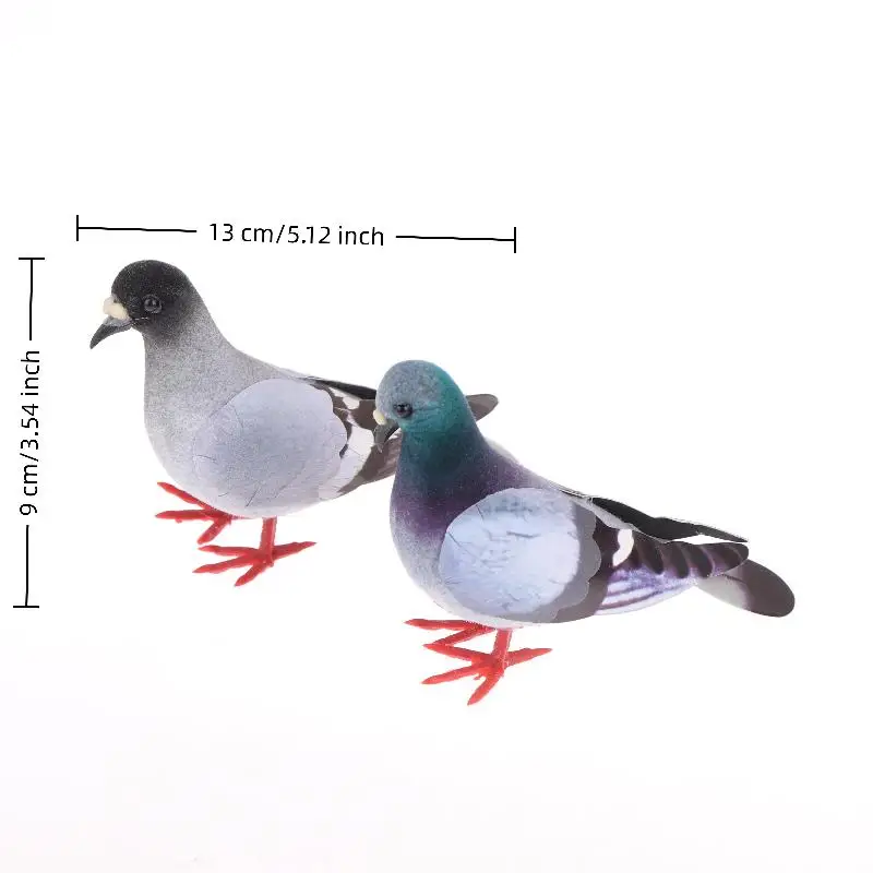Artificial Birds Simulation Grey Pigeon Dove Model Imitation Animal Party Wedding Supply Photography Props Home Decoration