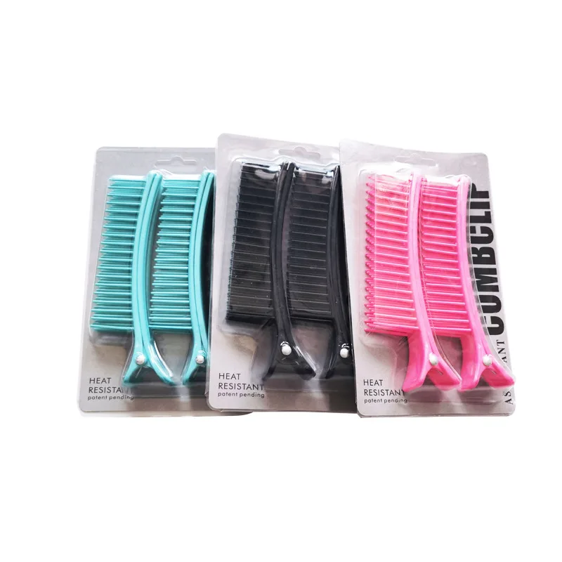 2PC/set Professional Hair Grip Clamps Salon Hair Section Cutting Clips Comb Barber DIY Barrette Barber Dyeing Perm Hair Styling
