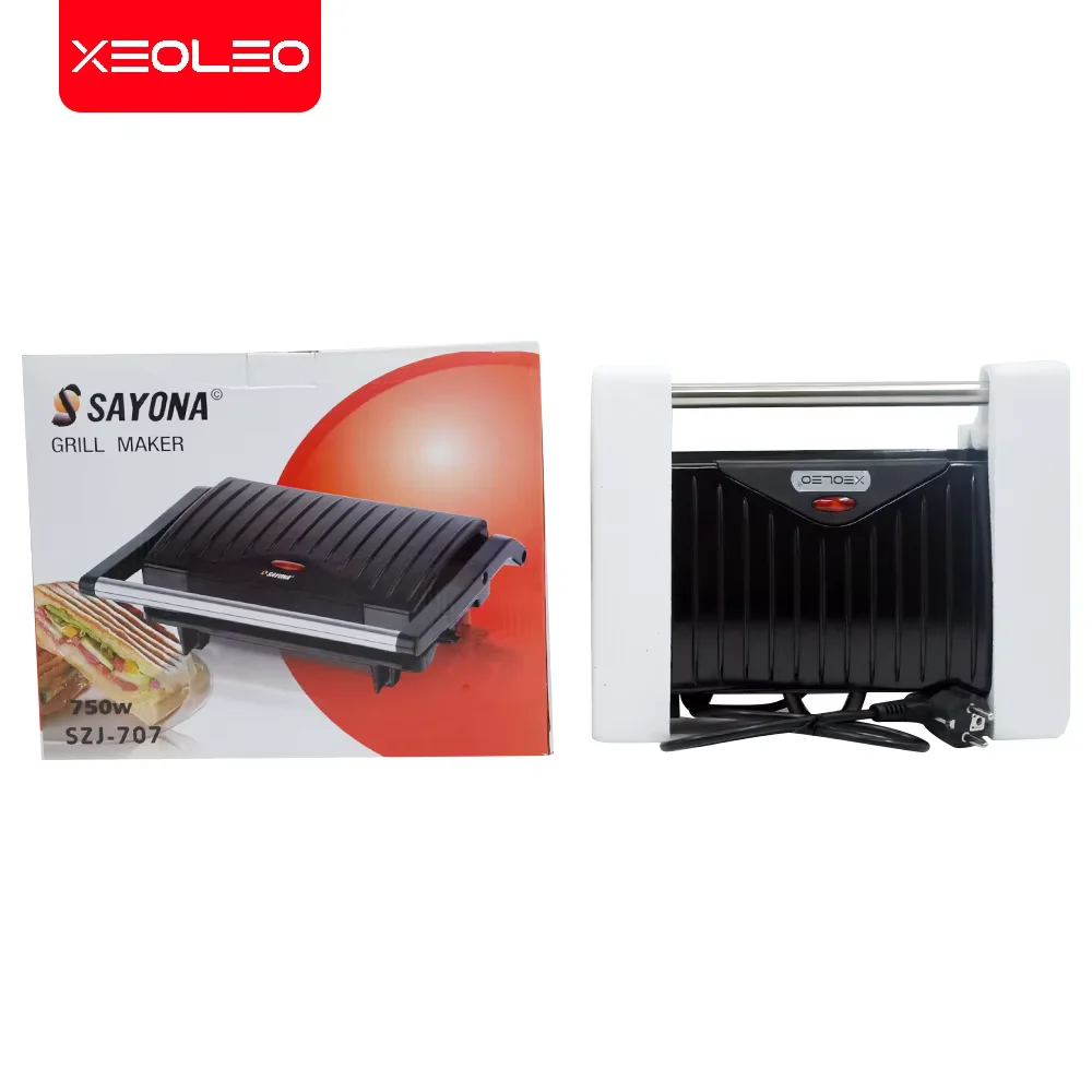 XEOLEO Electric Steak Machine 750W Panini Sandwich Maker Multifunctional Breakfast Maker Mini Barbecue Sausage Steak Gril Machin
