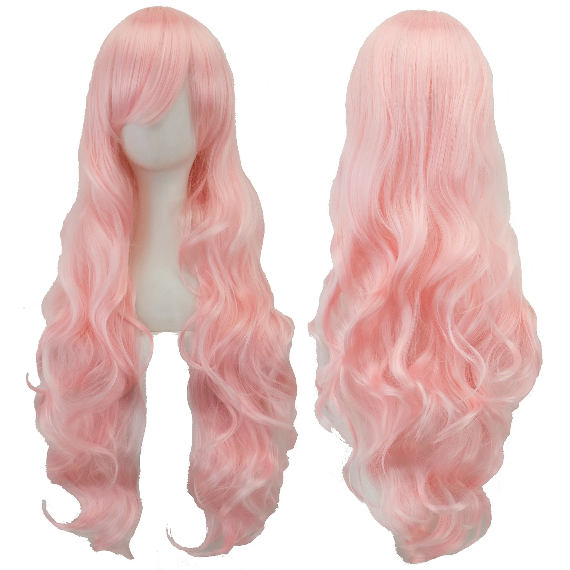 Vibrant Curly Long Synthetic Wig in Green with Pink and Black Accents - Perfect