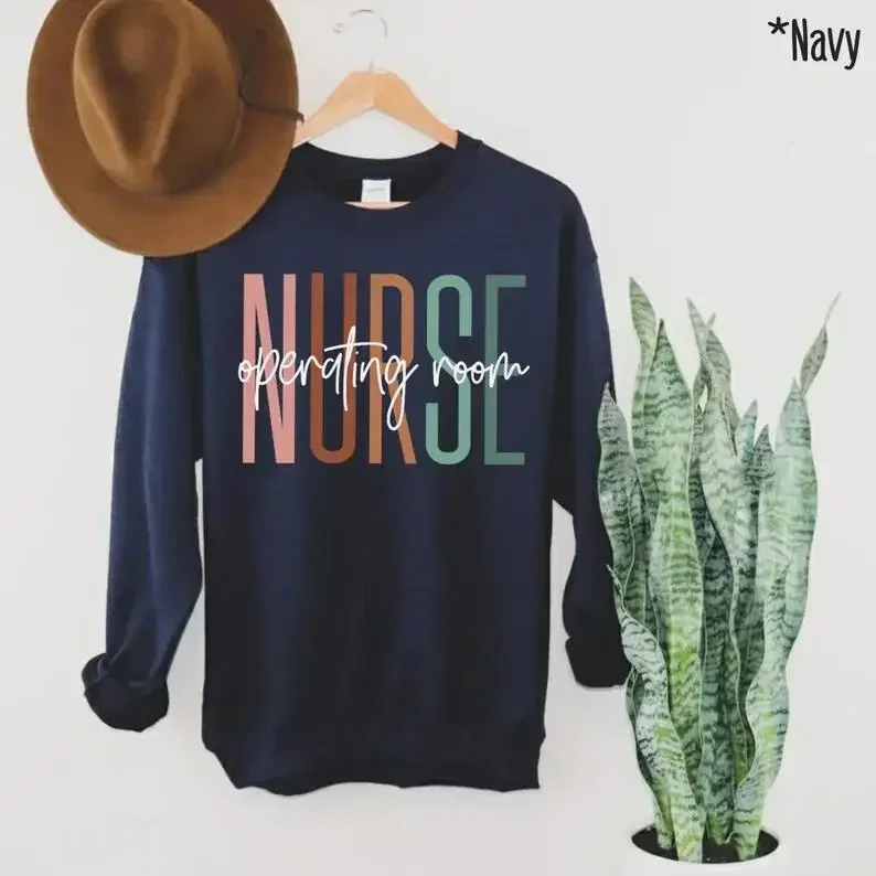 Nurse, OR Nurse Gift, Leopard Cheetah Boho, Nursing School Grad, Future Nurse Graduation Gift, Unisex Crewneck