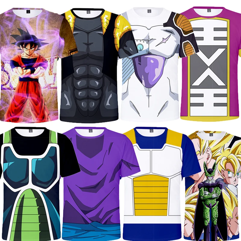 

New Fashion Cartoon Wukong Dragon Ball T-Shirt 3D Printed Summer Fashion Men's and Women's Sports Short-Sleeved Shirts