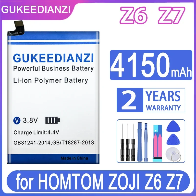 

4150mAh GUKEEDIANZI Replacement Battery for HOMTOM ZOJI Z6 Z7 Batteria + Free Tools