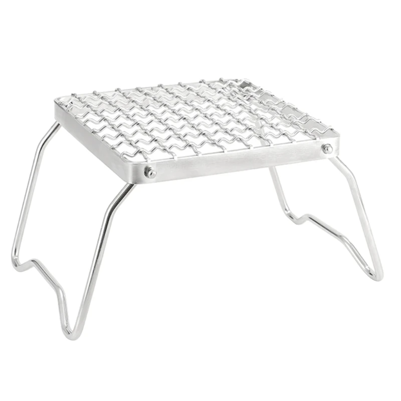

Folding Campfire Grills with Leg, Stainless Steel Grate Barbeque Grills Portable Camping Grills for Picnics, Backpacking X5QF