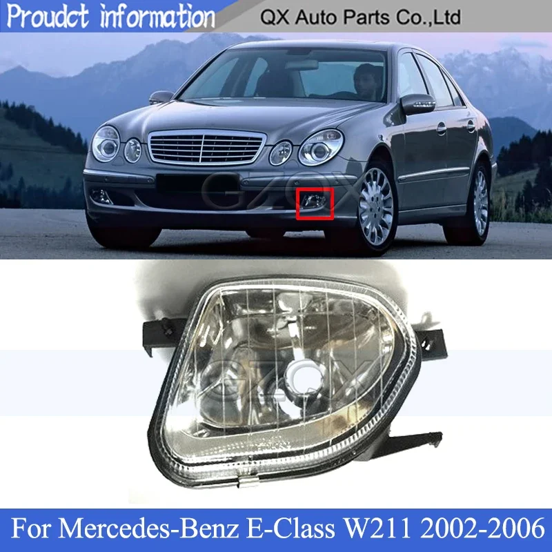 

CAPQX Front Bumper Fog light Fog lamp For Mercedes-Benz E-Class W211 E200 E280 E300 2002-2006 driving light Bumper lamp light