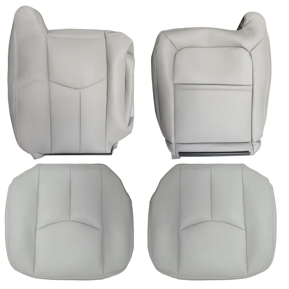 2005 2006 Chevy Silverado 2500HD Duramax Leather Seat Cover GRAY - Driver Side E - Foto 5