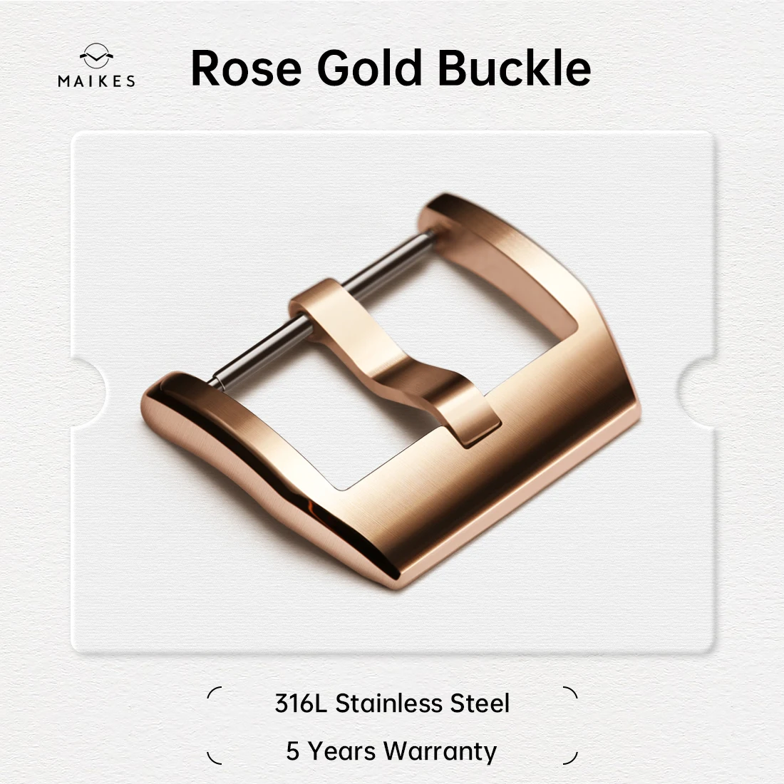 Maikes Elegant Rose Gold Stainless Steel Watch Buckle Clasp