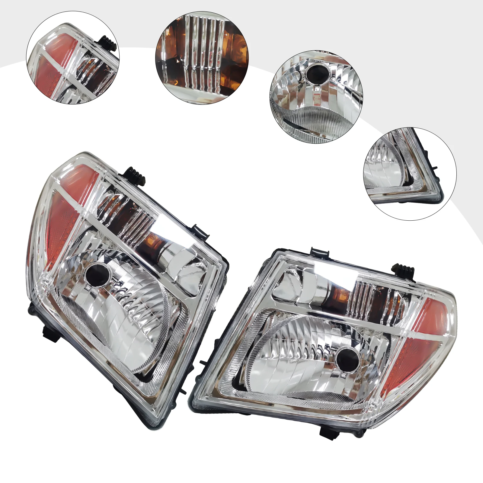 Headlights Headlamps Left&Right For 2005-2007 Pathfinder 2005-2008 Frontier Pickup Truck