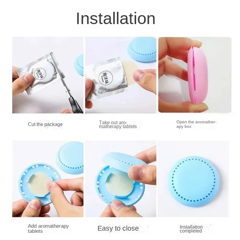 Solid Air Freshener Toilet Aromatherapy Fragrance Lasting Deodorant Round Freshener for Bedroom Wardrobe Car Household Supplies