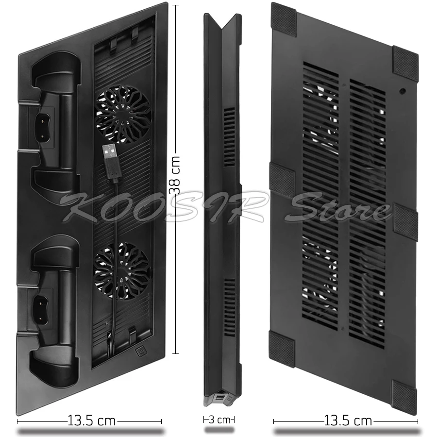 PS4 PRO SLIM Game Console Vertical Cooling Fan Stand 2 Gamepad LED Charging Station 3 HUB For Sony Playstation PS 4 Accessories,video game console,video game controller