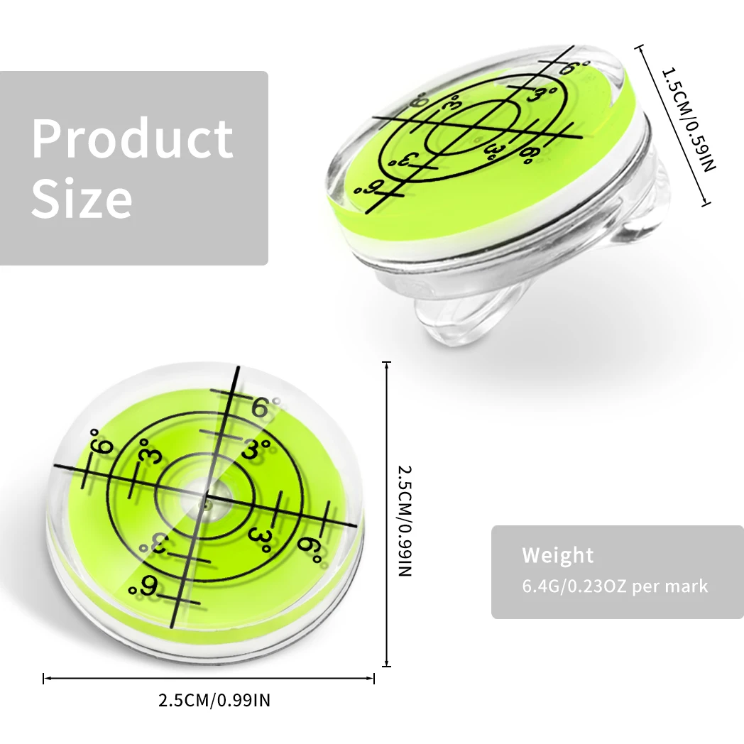 Caiton Magnetic Golf Hat Clip & Ball Marker with Precision Level Golf Putting Alignment Aid for Men and Women golf ball mark golf hat clip