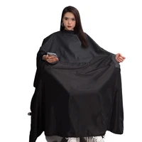 Customize Logo Hidden Sleeve Apron Button Closure Salon Barber Cape Waterproof Stylist Cloth Gown Wrap Hairdresser Coiffure 1893 2