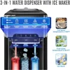 Water Cooler Dispenser Built-in Ice Maker Countertop,3-in-1 Portable Ice Machine 44lbs Daily,Top Loading 5Gallon Water Dispenser 2