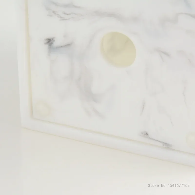Nordic Square Marble Texture Resin Tissue Box Creative Home Living Room Bathroom Accessories Supplies Dining Table Paper Box 1Pc