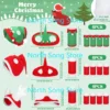15Pcs Christmas Horse Accessory Includes Christmas Horse Leg Wraps  and Christmas Santa Hat Horse Cap for Holiday Christmas 3