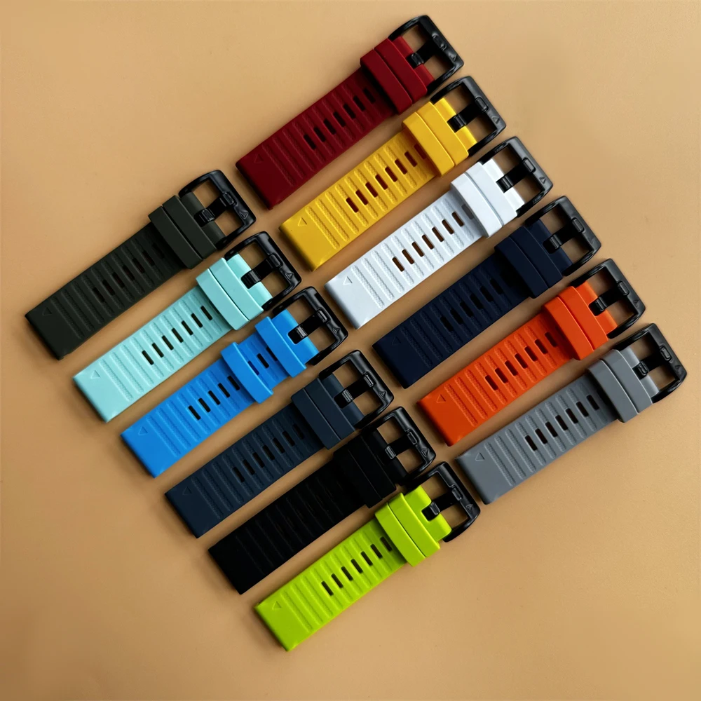 Enhanced Silicone Watch Strap - QuickFit 22/26mm, Universal Fit Bracelet