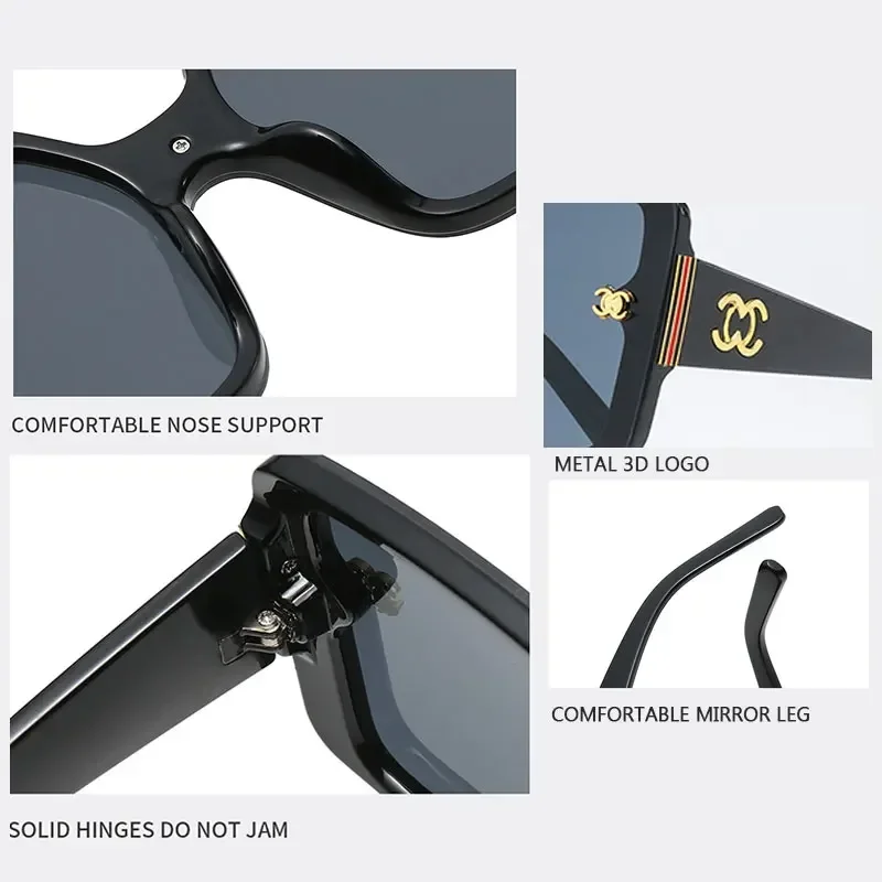 Women's Retro Driving Sunglasses Oversized Gradient Shade UV400 driving sunglasses