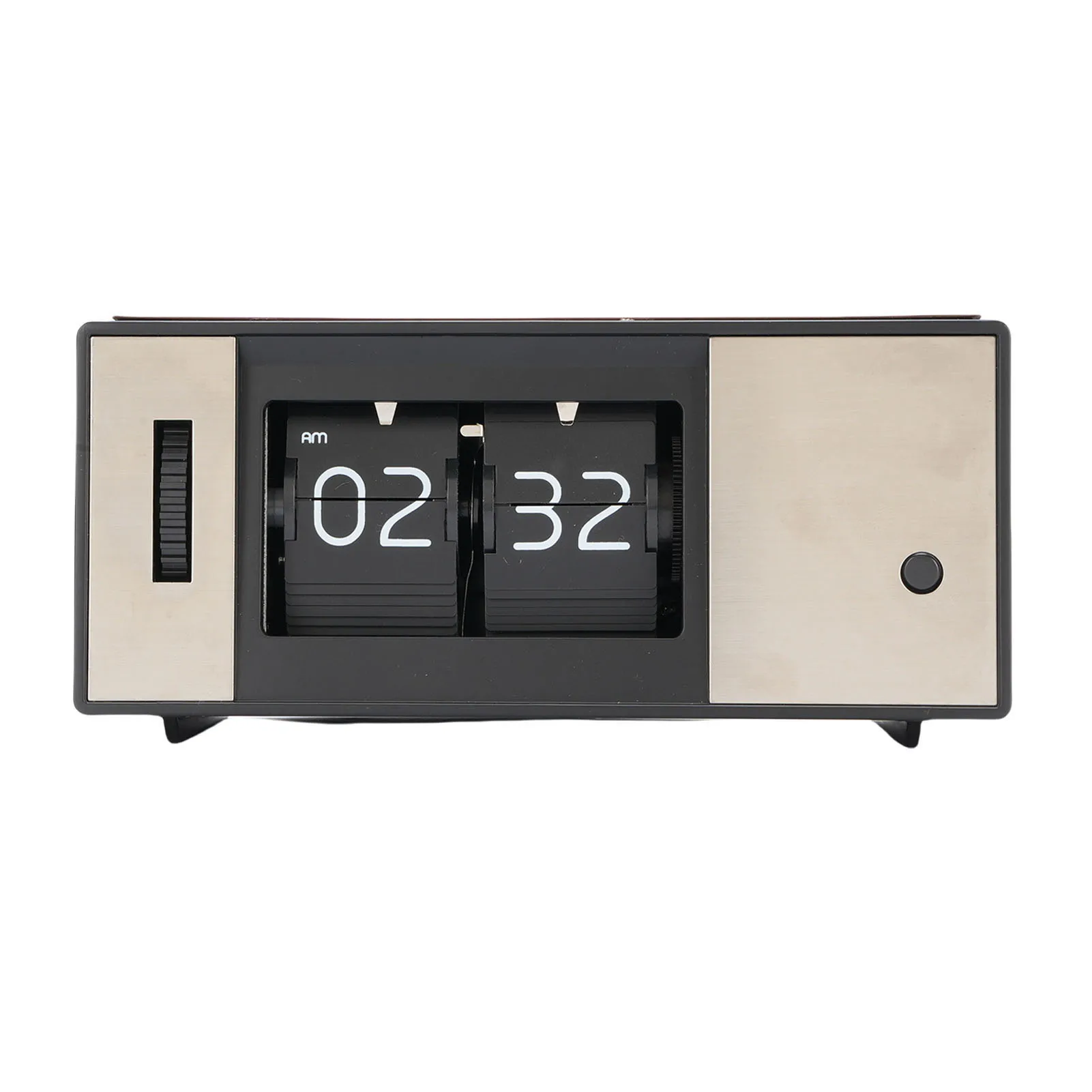 שעון שולחן אנטי החלקה שקט ויציב 12 שעות רטרו דיגיטלי קל לקריאה מופעל באמצעות סוללה לחדר שינה או למשרד