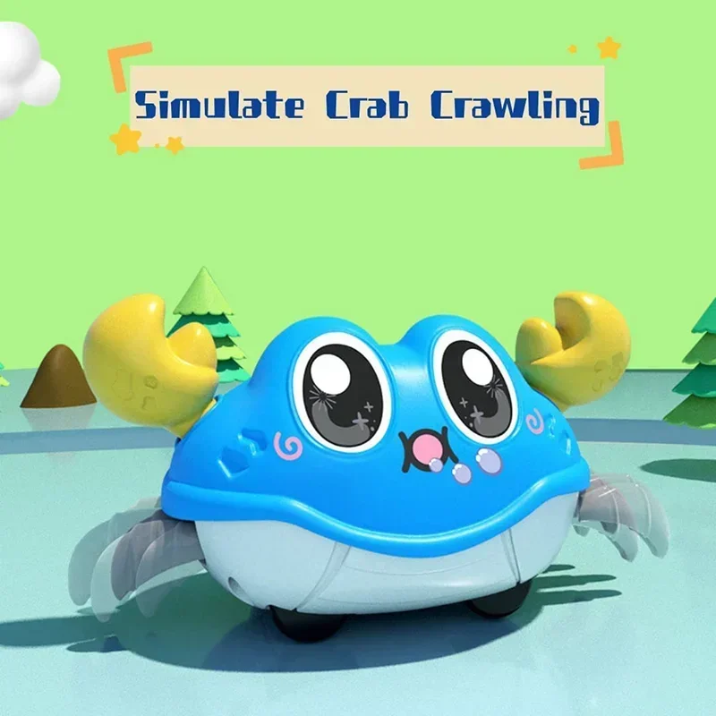 Simulation Crab Toy Crawling Crab Baby Sensory Inertial Toys Infant Learning Crawl Walking Cartoon Cute