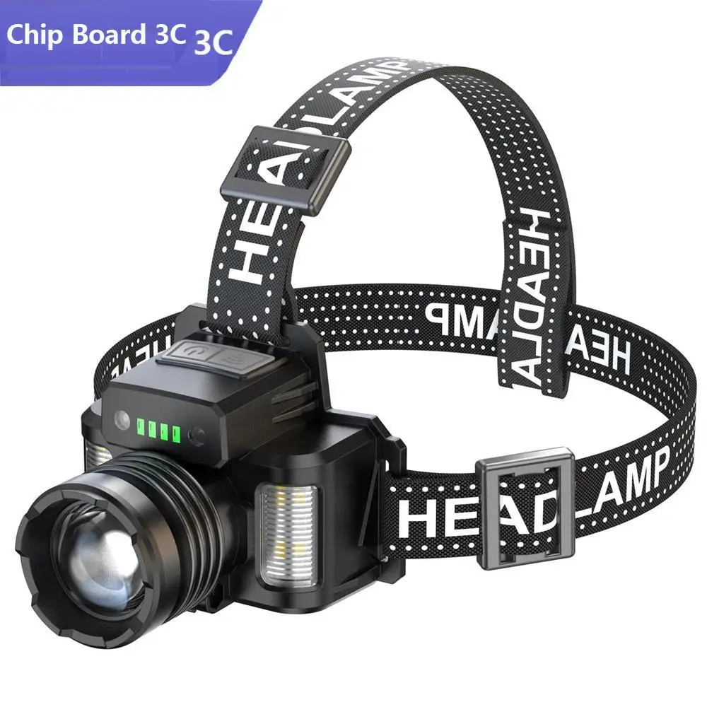 

30W Long Range Headlamp Built-in Type-C Charging Belt Output Charge Indicator Induction Headlight