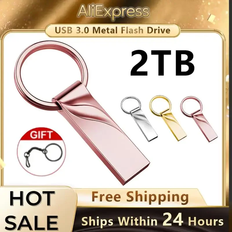 Memoria Flash Usb Ad Alta Velocità 2Tb Usb 3.0 Flash Drive Metal Mini Pendrive 1Tb Usb Stick Cle Usb Pen Drive Usb Flash Disk Per Pc Tv