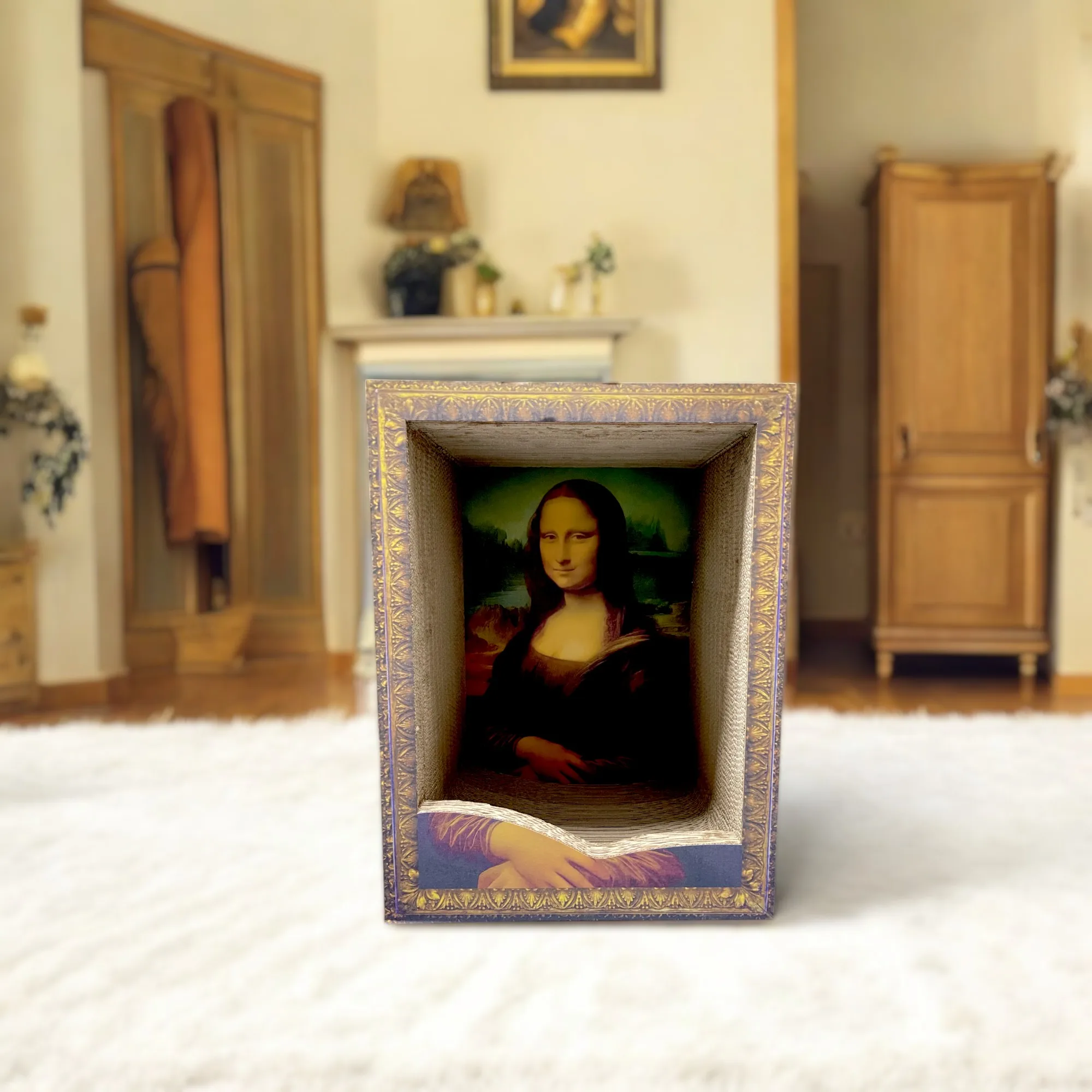 Illustratie Van Mona Lisa Pictogram Van Gioconda, De Kunstenaar Leonardo Davinci Embleem Het Beroemd Werk Interpretatie Vlak Vector Image141450505