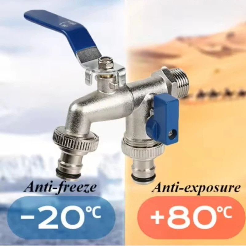 Irrigation Faucet Dual Handle Dual Control Zinc Alloy
