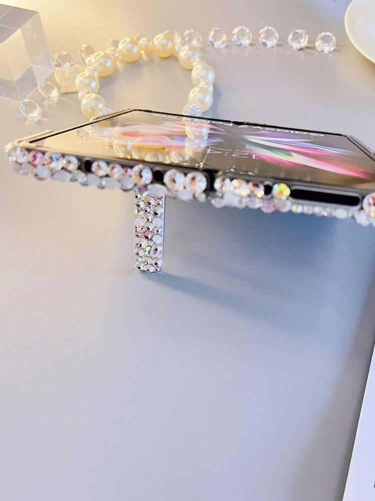 Luxury Bling Bling Full Rhinestone Phone case For Samsung Galaxy Z Fold 3 Diamond Galaxy Z Fold 4 5 Cover