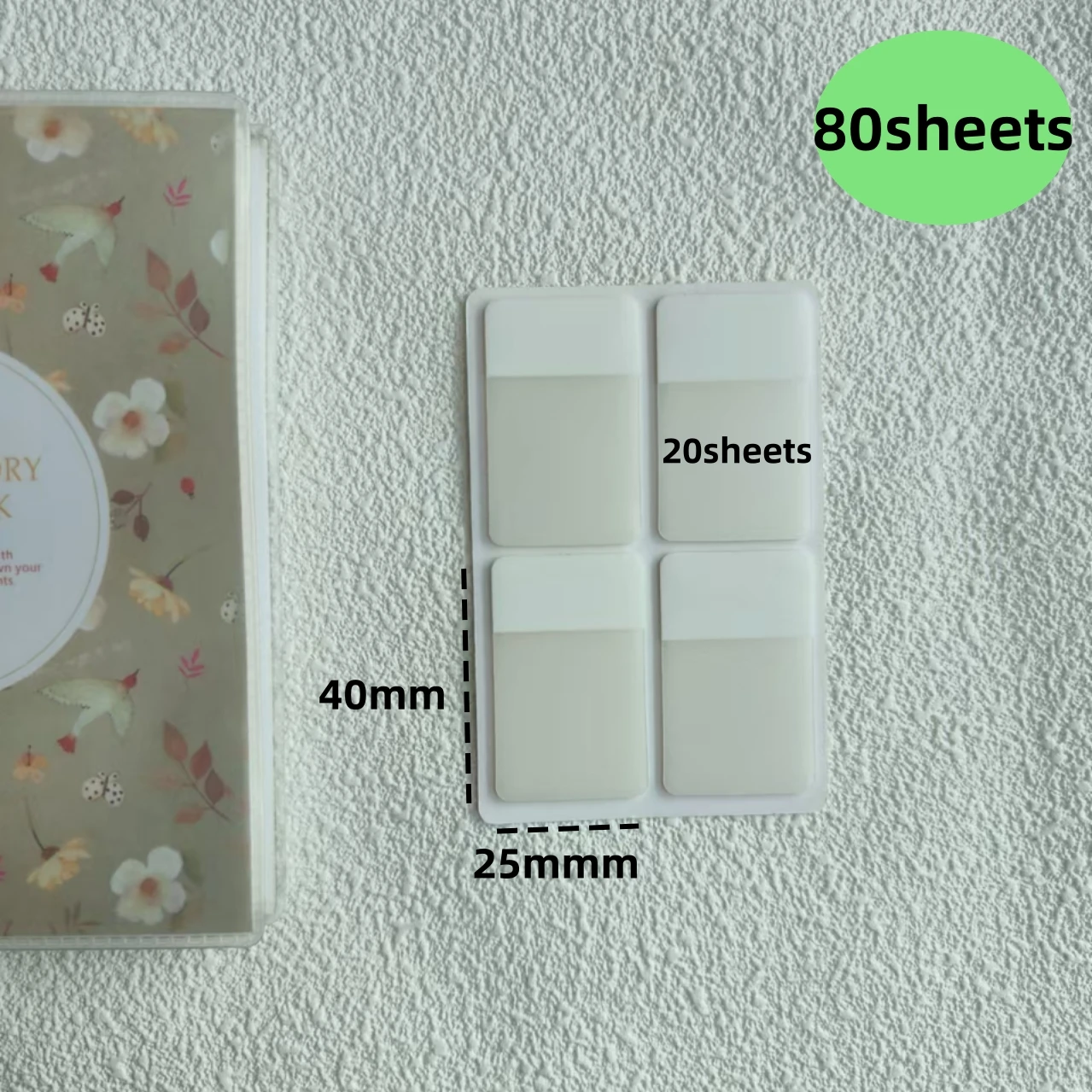 40/80/160 Sheets Transparent Sticky Notes Self-Adhesive Reading Annotation for Books Notepad Bookmarks Memo Pad Index Tabs 4