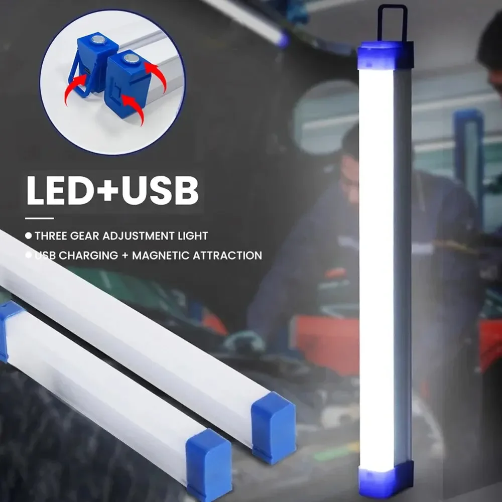 30CM LED Rechargeable Tube Camping Light Magnetic Suspension Portable Light Bulb Emergency Night Market Outdoor Lighting led lights camping lamp camping lights