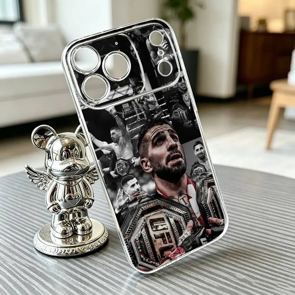 B-Boxing Ilia Fighting Topuria Transparent Phone Case Cover