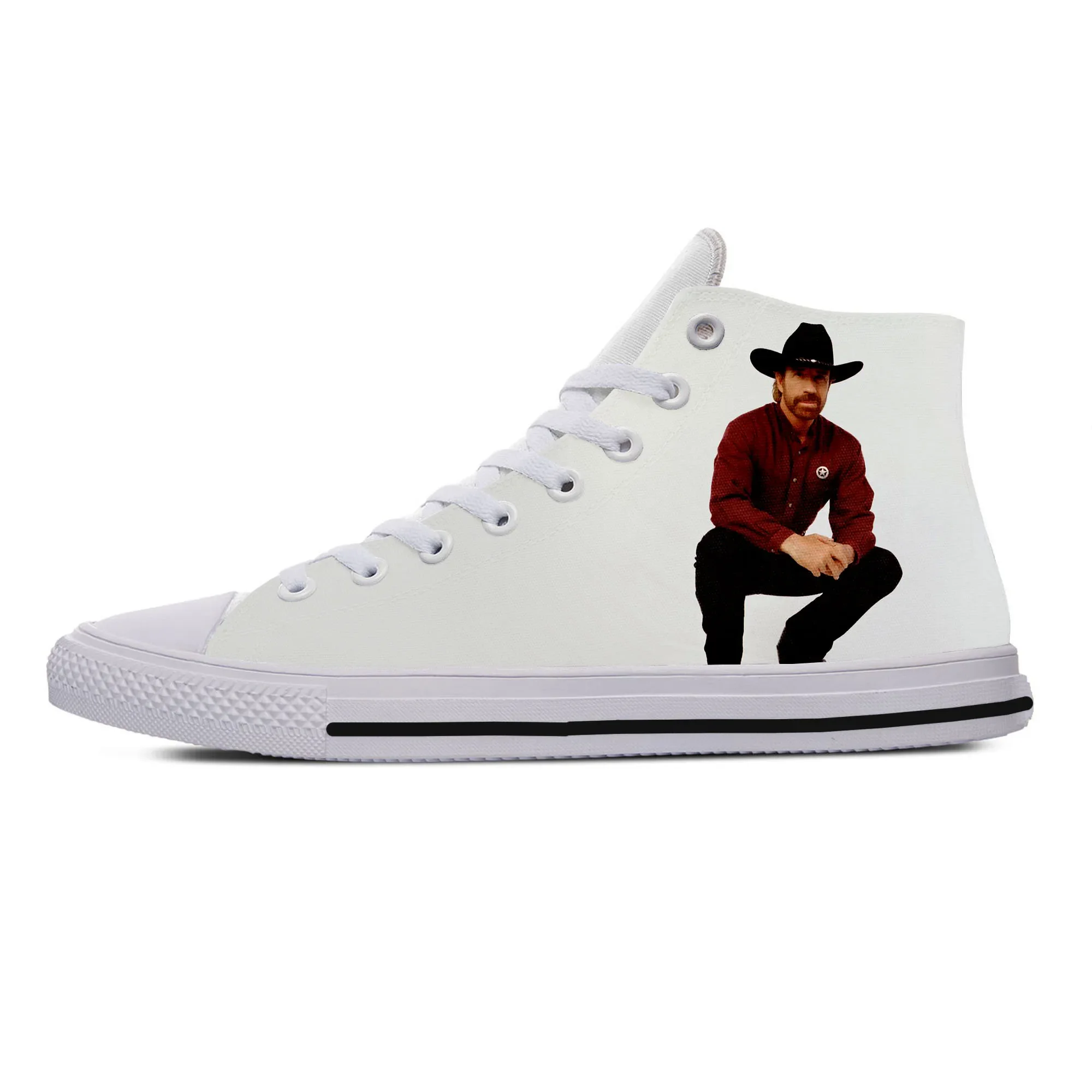 Hot Fashion 3D Chuck Norris High Sneakers Men Women Latest Shoes High Quality Casual Shoes High Help Summer Classic Board Shoes