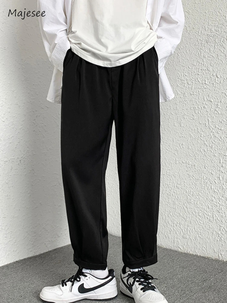 

Casual Pants Men High Street Ins Chic Full Length All-match Korean Style Males Clothing Baggy Popular Autumn Harajuku Handsome