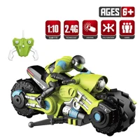 Coche de carreras de acrobacias con Control remoto para niños, vehículo de derrape con luz de 2,4G, modelo de coche de alta velocidad, juguetes de juego para niños, regalos para niños, 1:10 - Imagen 4