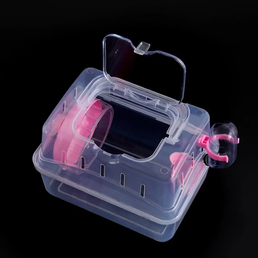 Safe Hamster Carrier Outdoor Hamster Travel Case Large Space Comfortable Carrier Small Pet Crate pet carrier