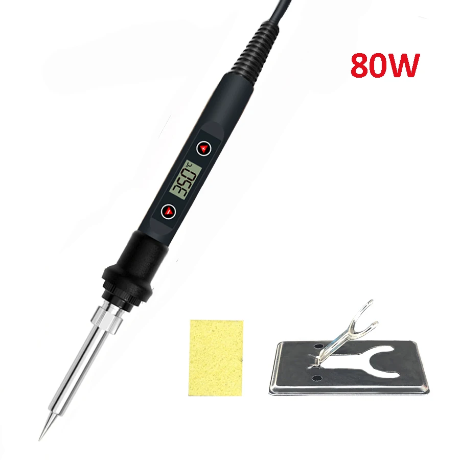 electric solder 80W Digital Electric Soldering Iron Set Kit 220V 110V Temperature Adjustable Welding Equipment Soldering Tips Rework Repair Tool best soldering station Welding Equipment