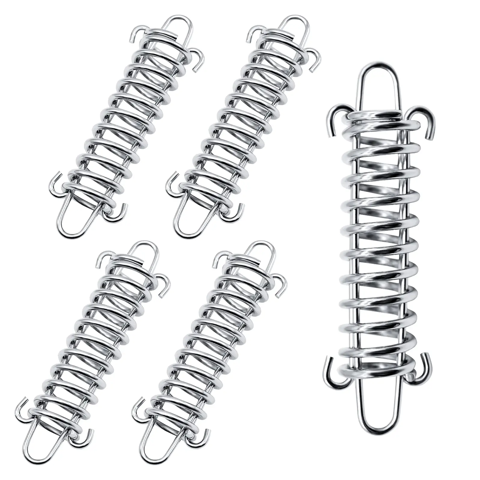 

5 Pieces Tension Spring Buckles with Double Hook, Spring Hook for Windproof Camping Tents, A Must-Have Item for Camping Trips
