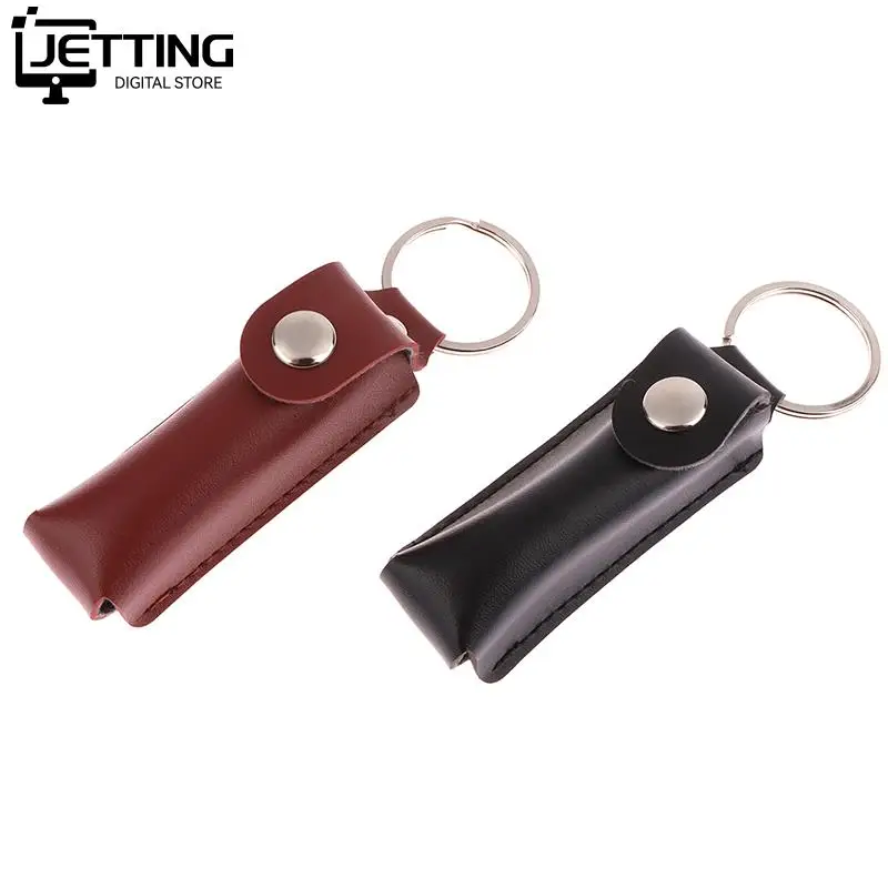 USB Case Protective Bag Portable Pocket Leather Key Ring For Usb