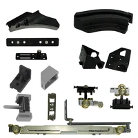 ประตูบานเลื่อนที่มองไม่เห็น Retracting รถบัสประตูรางสไลด์ Cloakroom ห้องนอนประตูแบนเลื่อนประตูบัฟเฟอร์ฮาร์ดแวร์ติดตาม 6