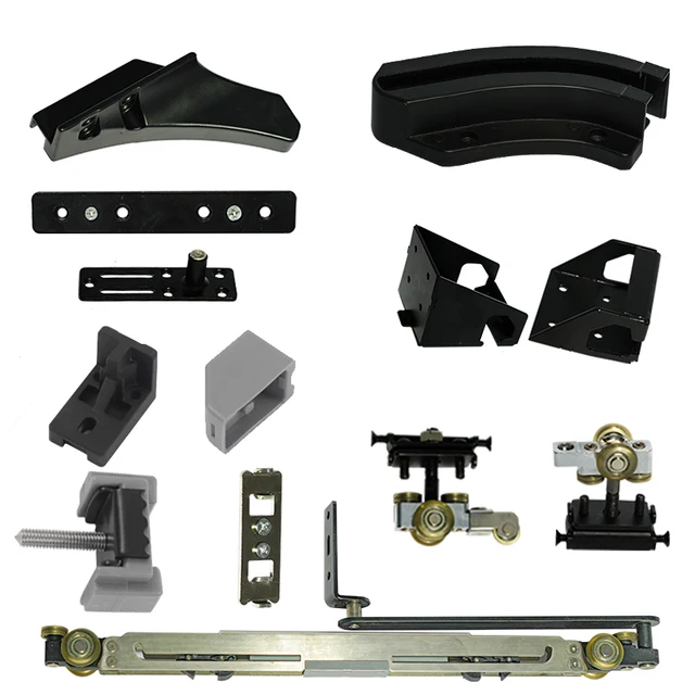ประตูบานเลื่อนที่มองไม่เห็น Retracting รถบัสประตูรางสไลด์ Cloakroom ห้องนอนประตูแบนเลื่อนประตูบัฟเฟอร์ฮาร์ดแวร์ติดตาม 6