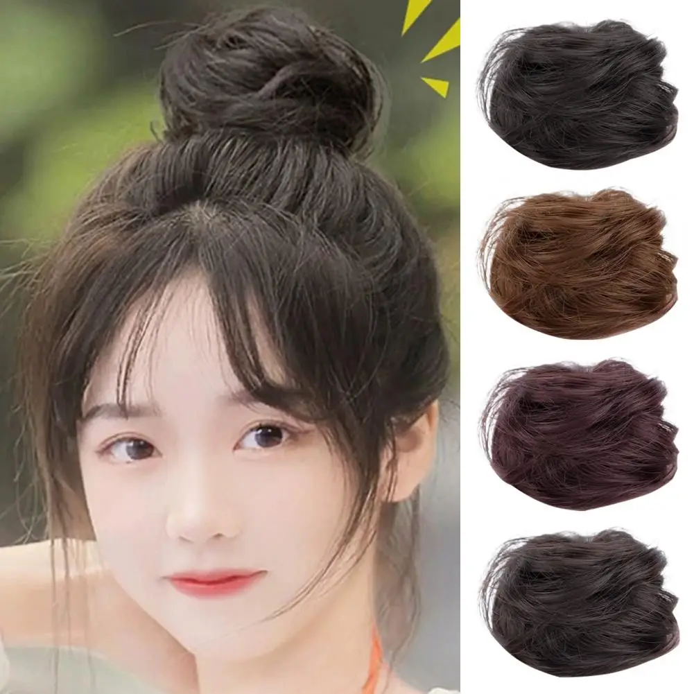 

Synthetic Hair Bun Wig Ladies Messy Ponytail Hair Extension Scrunchie Elastic Wave Curly Hairpieces Scrunchie Wrap for Women