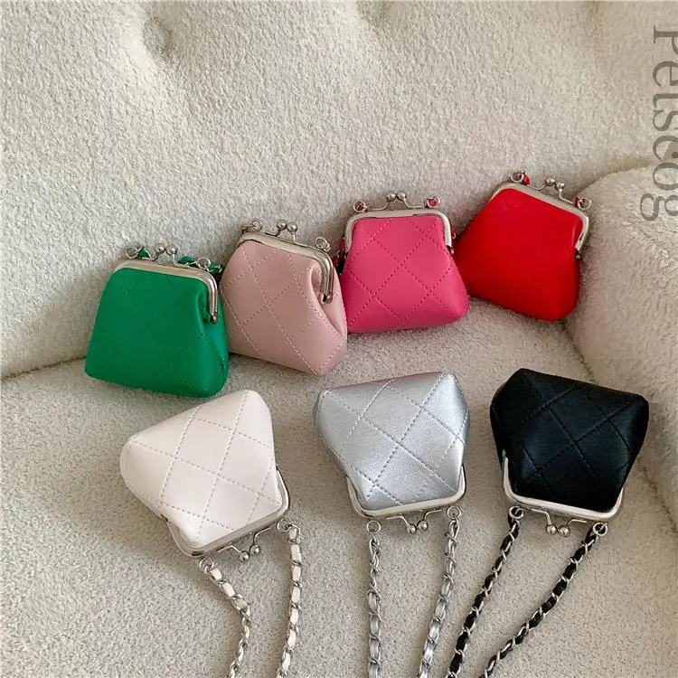 

Дизайнерские роскошные сумки через плечо для женщин, из искусственной кожи, однотонный мини-кошелек для монет, корейская мода, маленький кошелек через плечо с застежкой, 2023